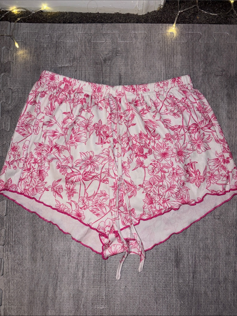 Women's Pink Floral Sleep Shorts